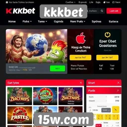 Análise da interface do usuário do site kkkbet